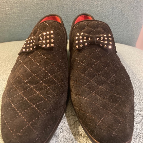 Emilio Franco Tuxedo Black Sued Slip on Shoe - Picture 2 of 5